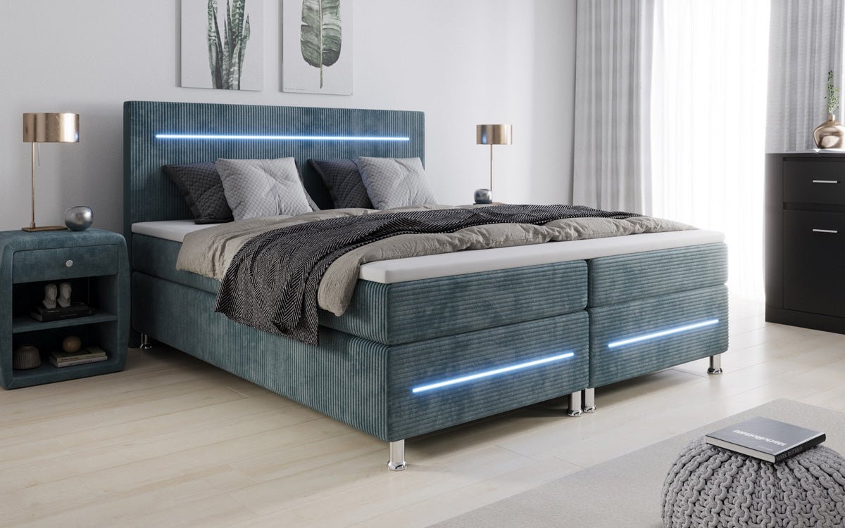Boxspringbett Sejour mit LED in Cord