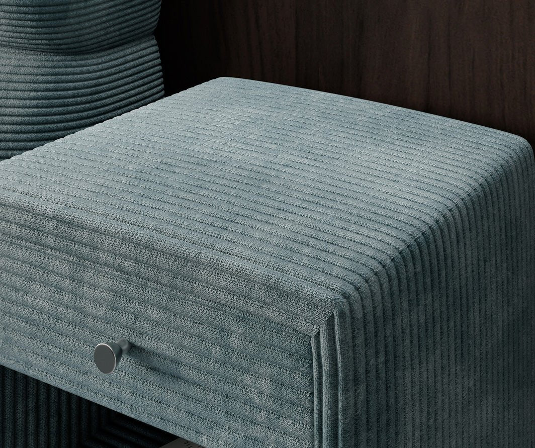 Designer Nachttisch Amy in Cord