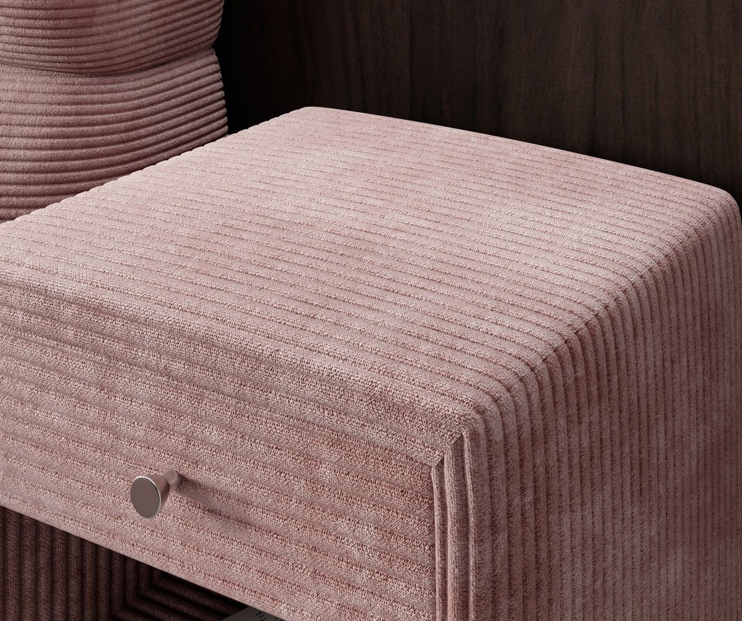 Designer Nachttisch Amy in Cord