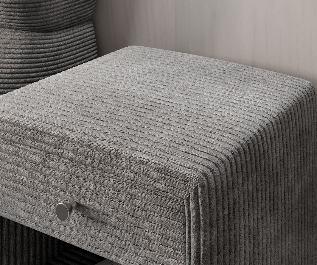 Designer Nachttisch Amy in Cord