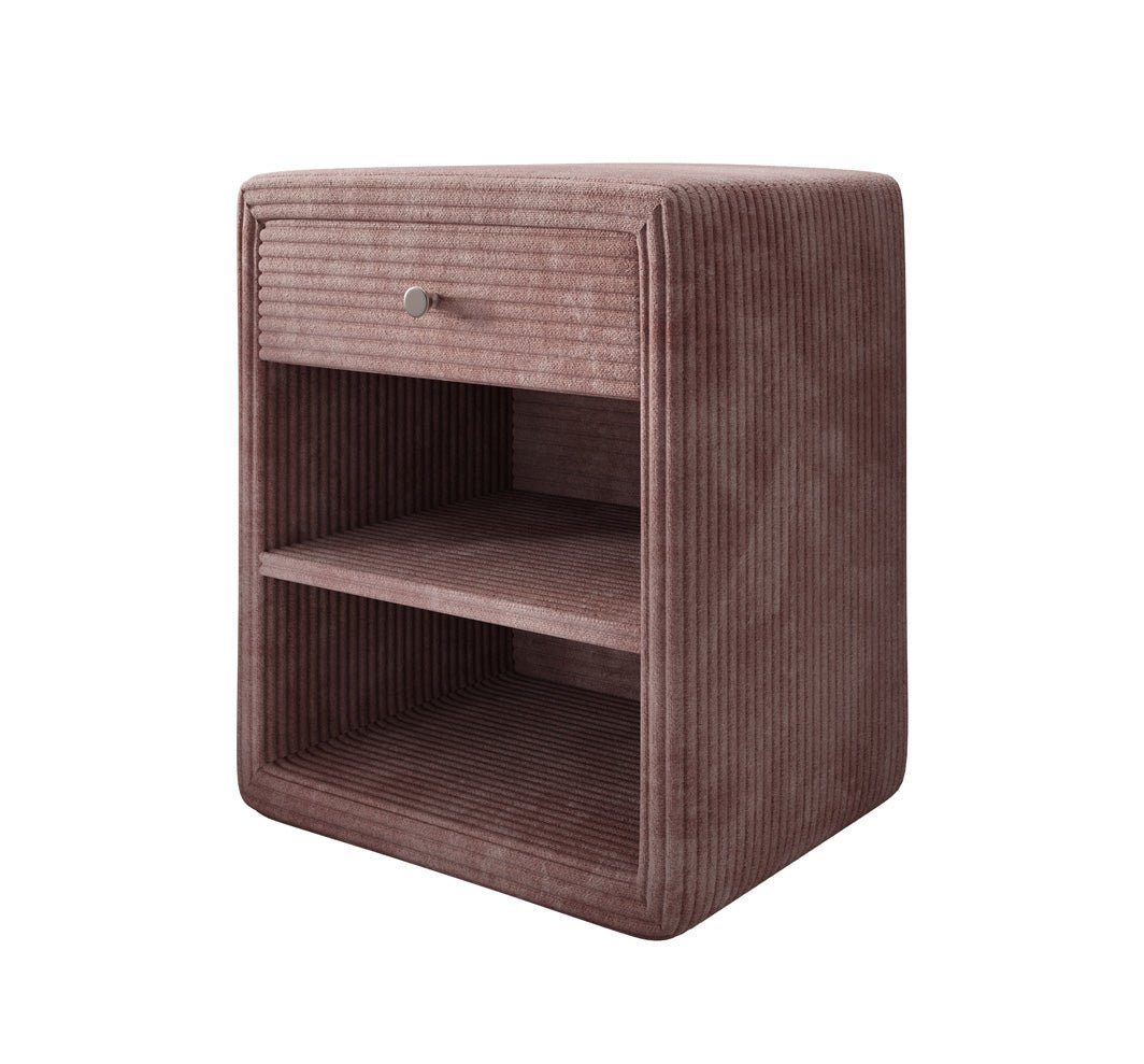 Designer Nachttisch Amy in Cord
