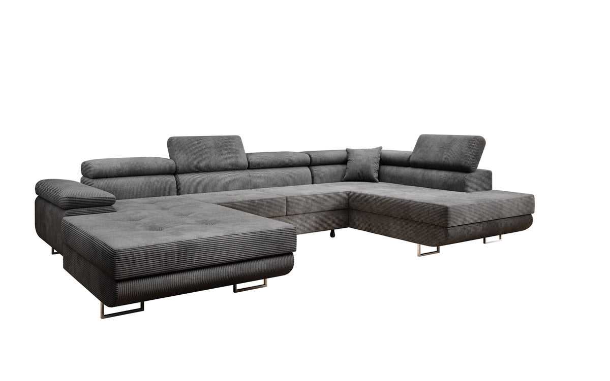 Designer Sofa Lago mit Schlaf - und Klappfunktion in Cord