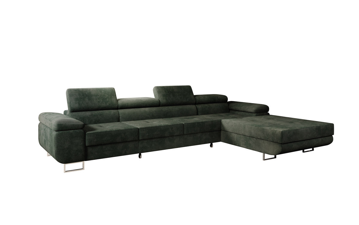 Designer Sofa Calvera Maxi mit Schlaf- und Klappfunktion in Cord
