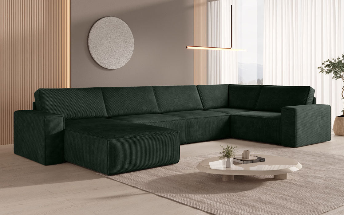 Modulare Sofalandschaft U Yuma aus Cord