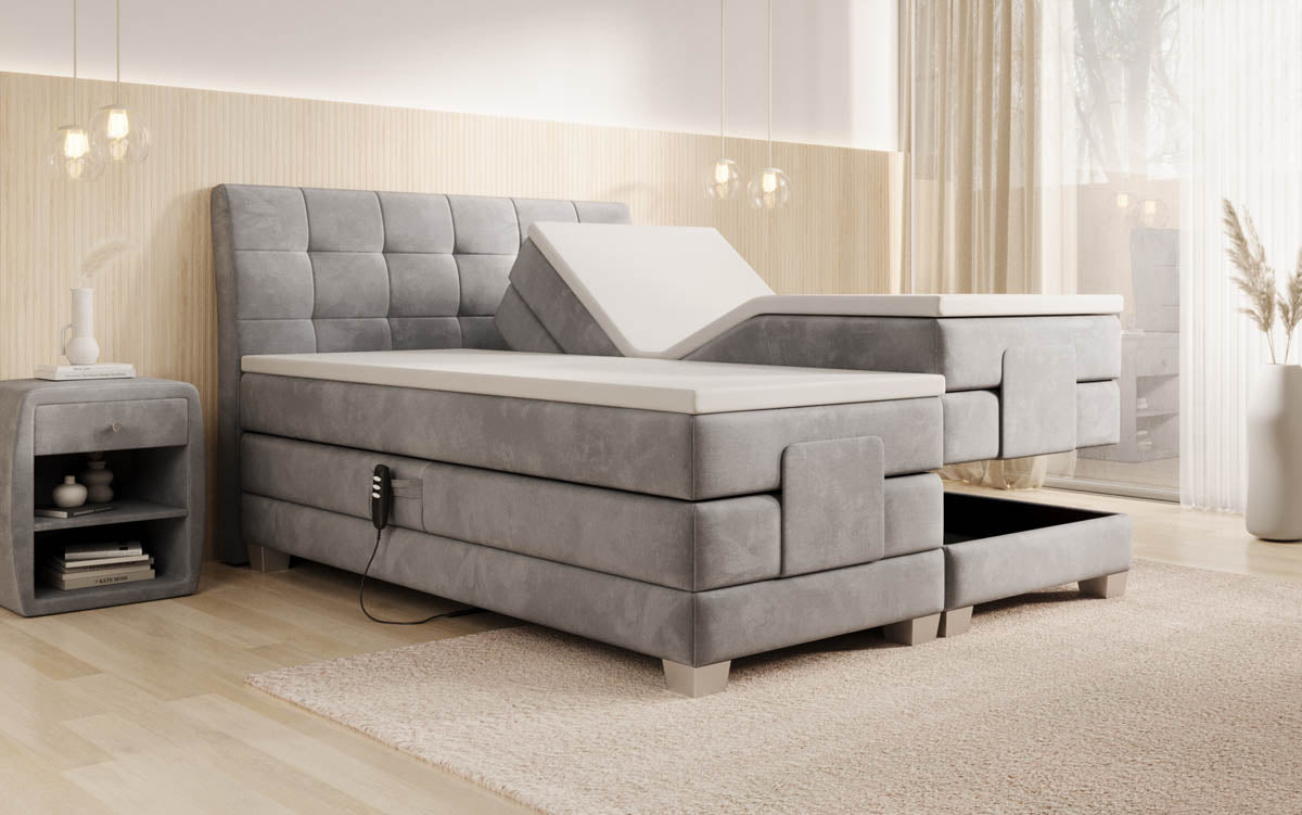 Boxspringbett Amara Samt elektrisch verstellbar