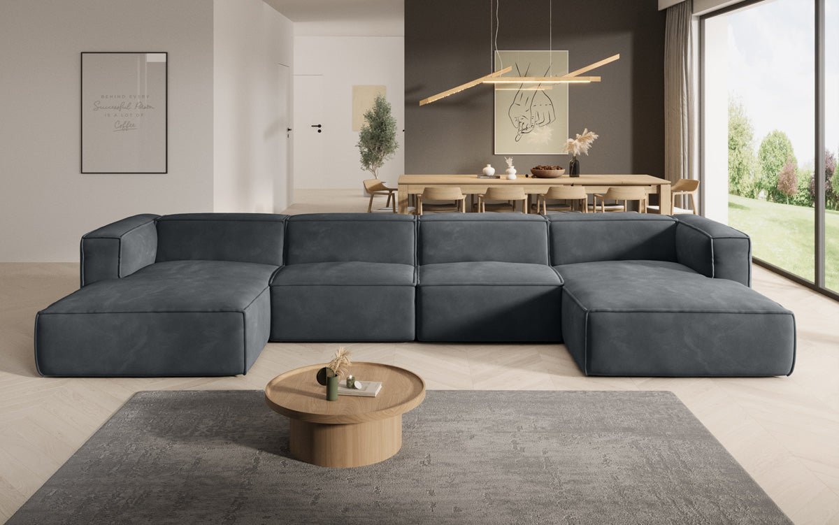 Designer Sofa Comfy U in Samt