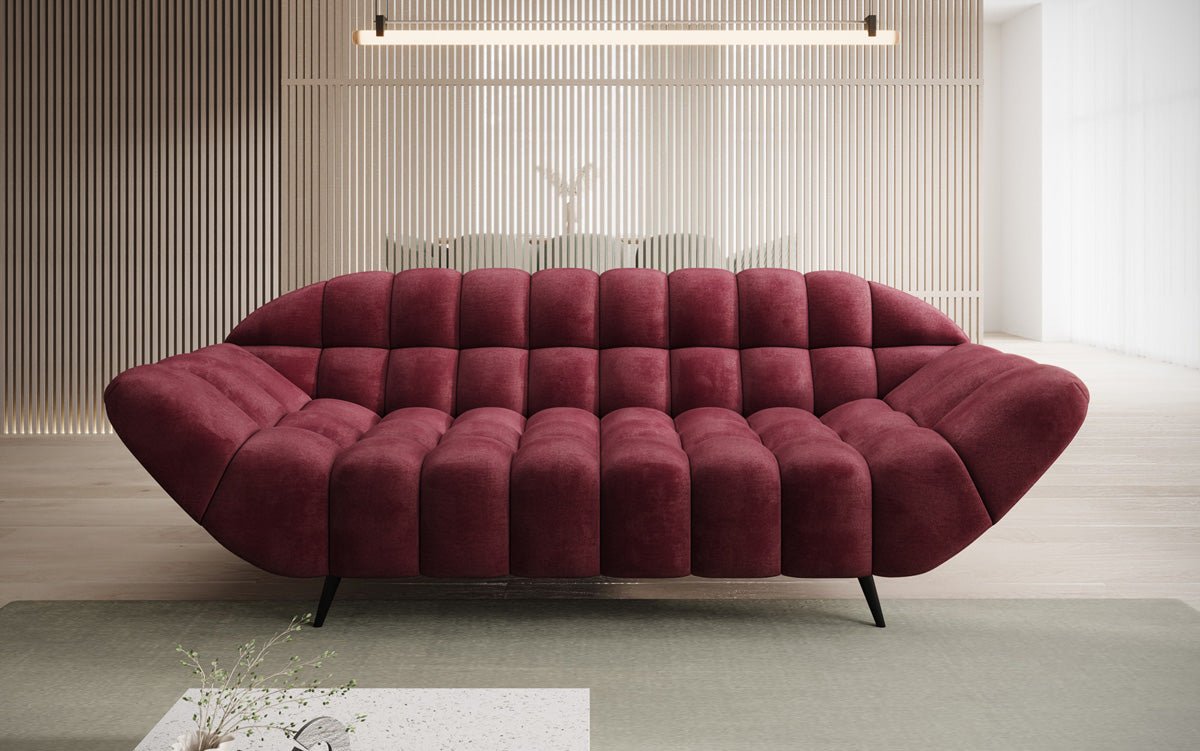 Designer 2 Sitzer Sofa Amora in Samt