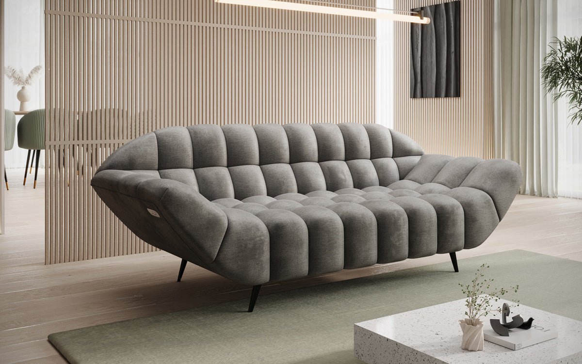 Designer 2 Sitzer Sofa Amora in Samt