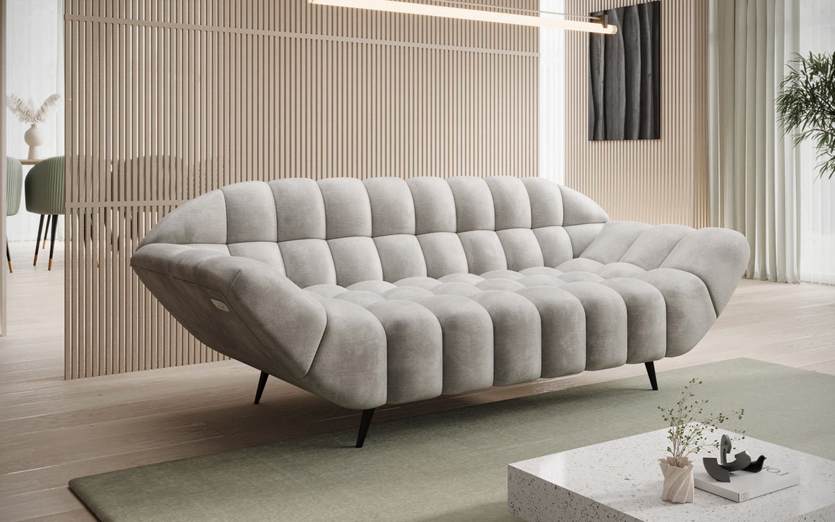 Designer 2 Sitzer Sofa Amora in Samt