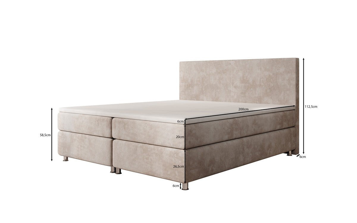 Boxspringbett Athene in Cord