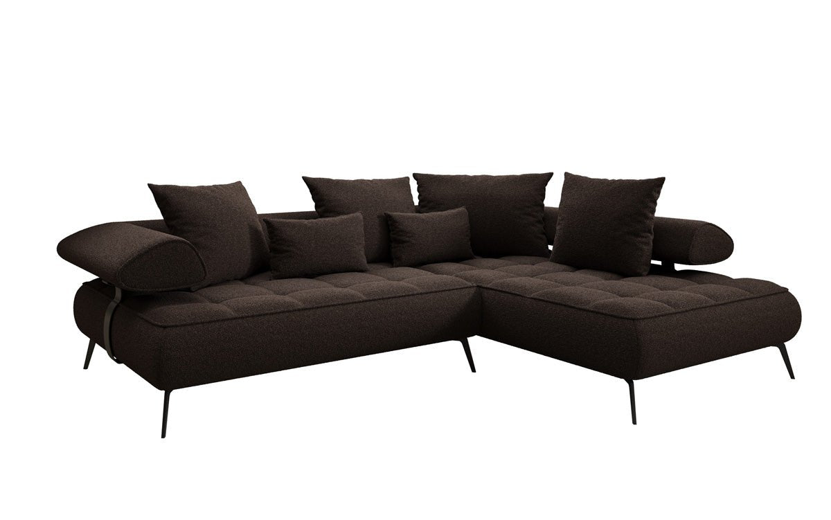 Designer Sofa Sydney L Bouclé mit elektrischer Schlaffunktion