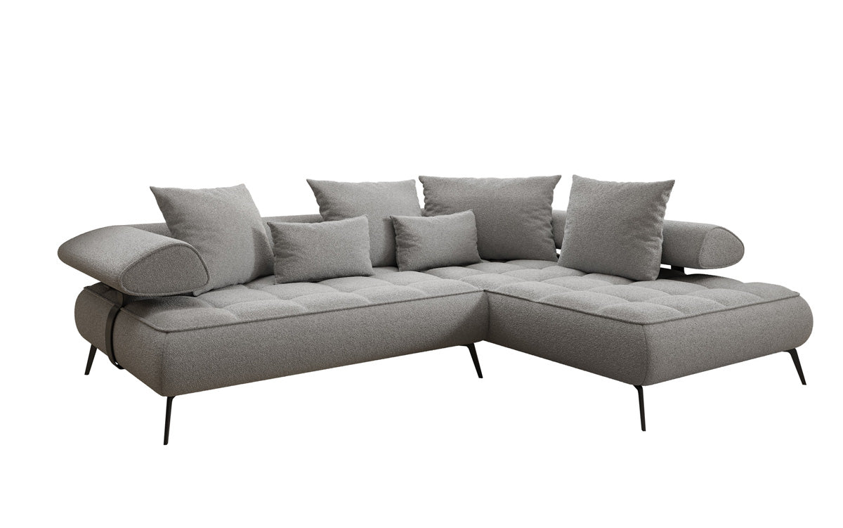 Designer Sofa Sydney L Bouclé mit elektrischer Schlaffunktion