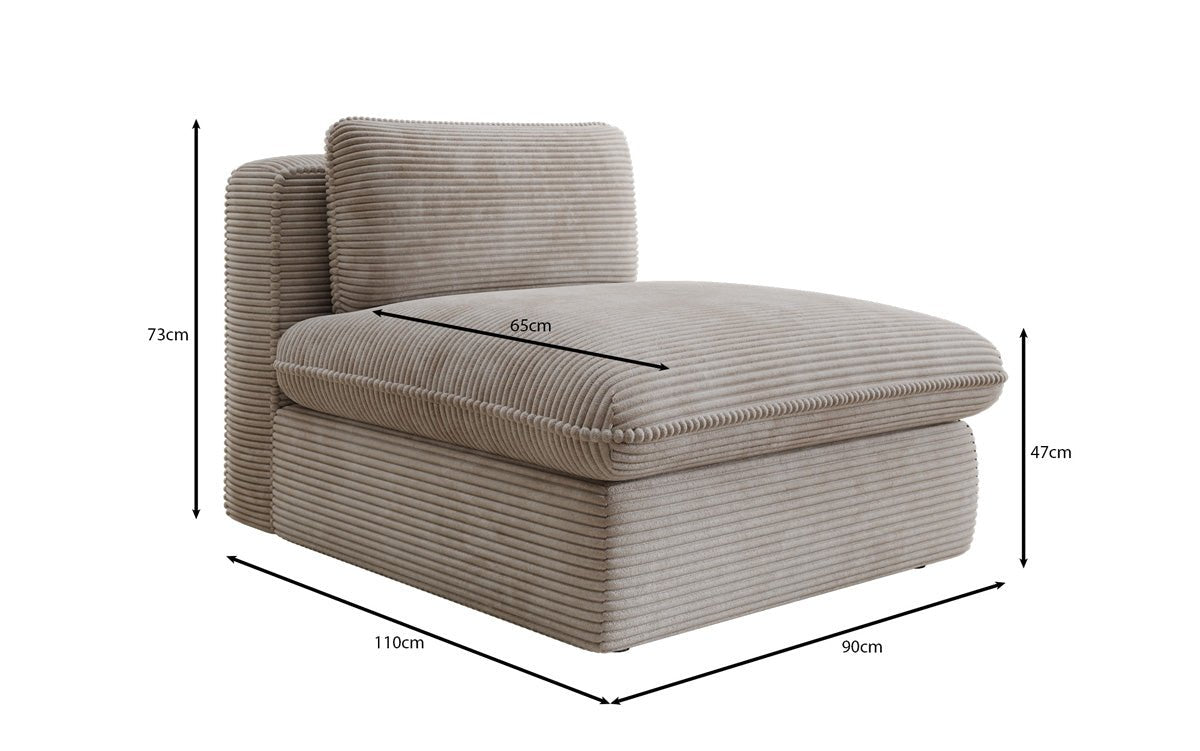 Designer Sofa-Lænestol Cuddle i Cordfløjl