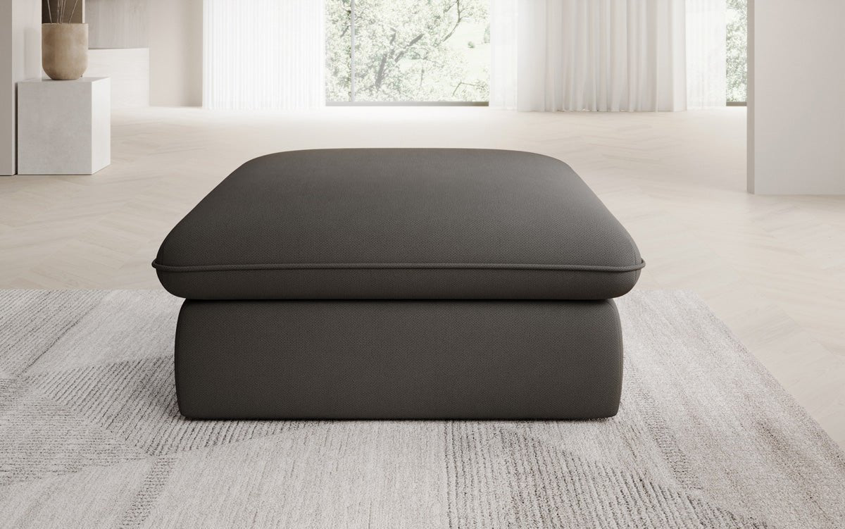 Beistellhocker Cuddle in Stoff 90x90cm