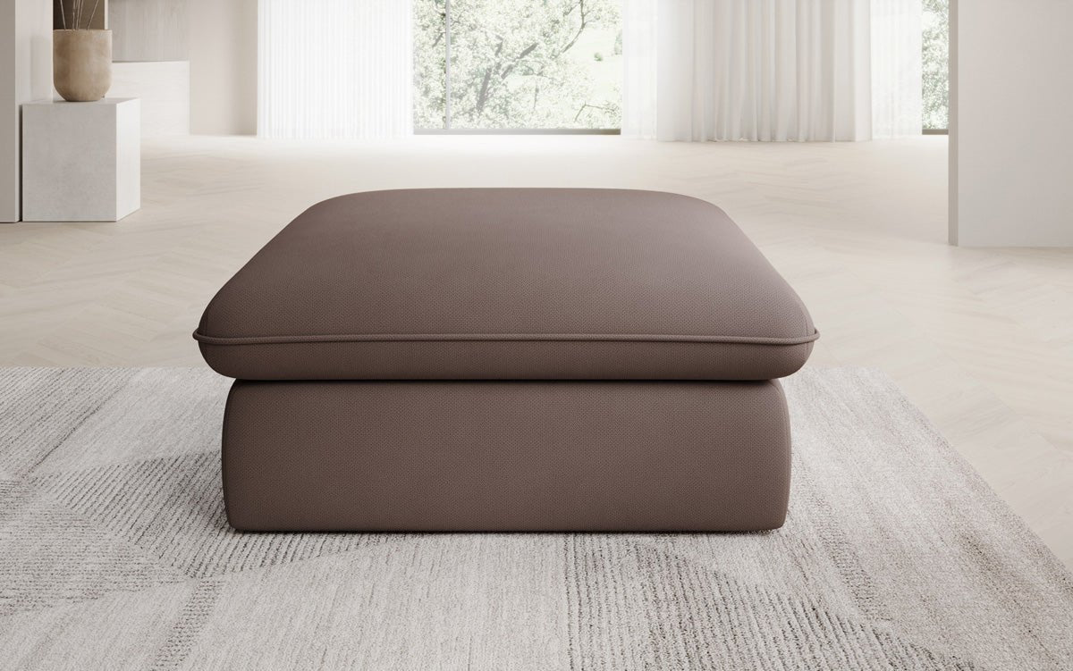 Beistellhocker Cuddle in Stoff 90x90cm