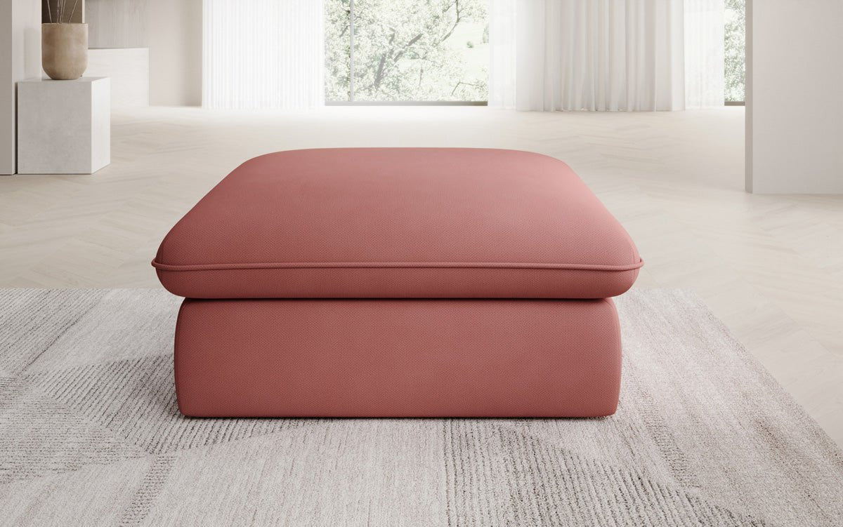 Beistellhocker Cuddle in Stoff 90x90cm