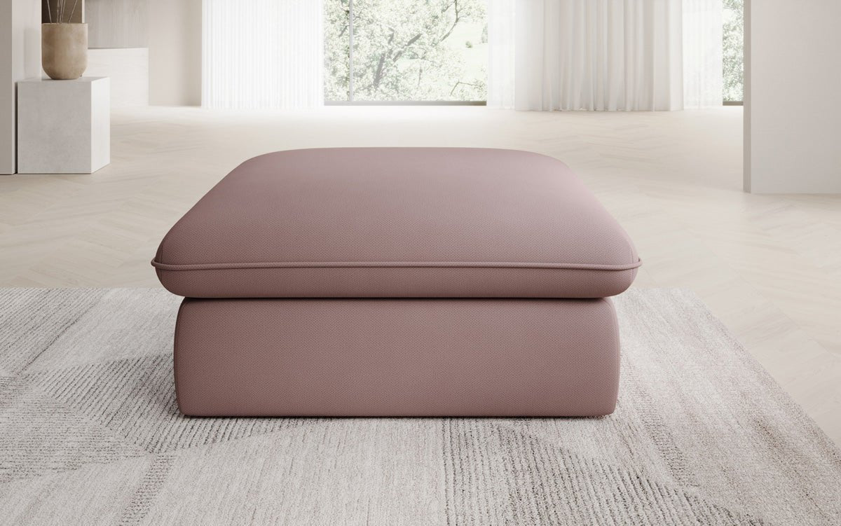 Beistellhocker Cuddle in Stoff 90x90cm