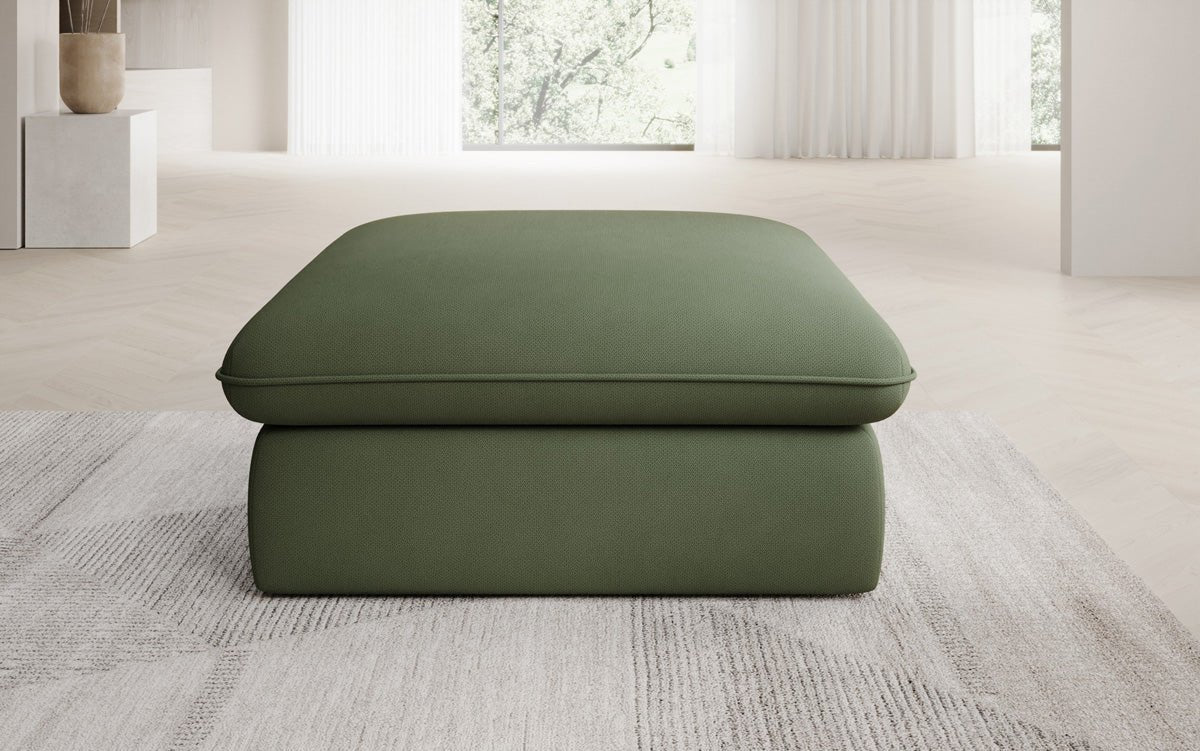 Beistellhocker Cuddle in Stoff 90x90cm