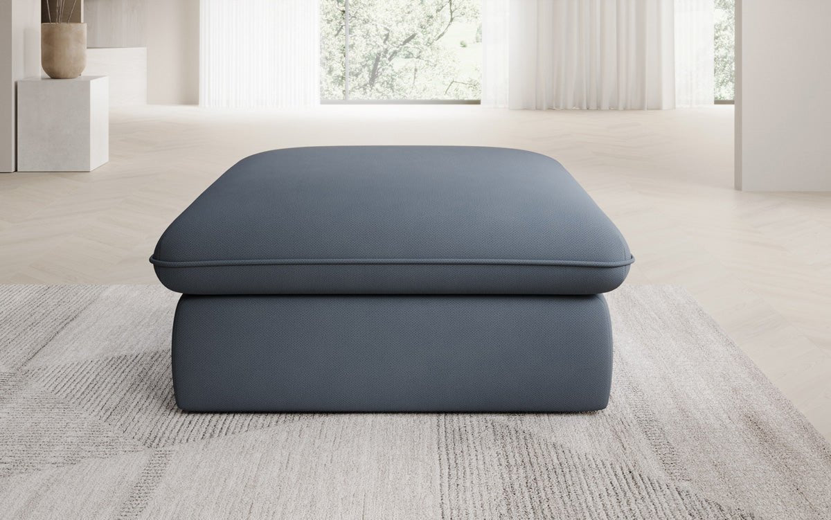 Beistellhocker Cuddle in Stoff 90x90cm