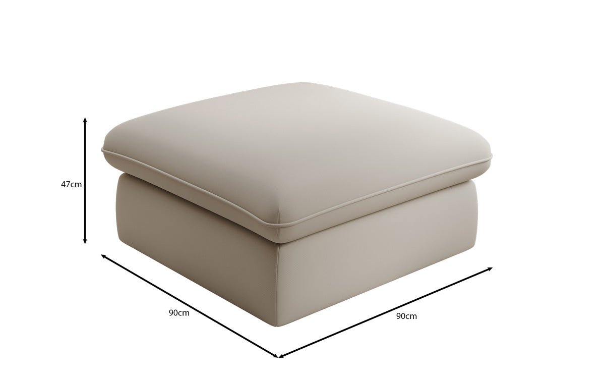 Beistellhocker Cuddle in Stoff 90x90cm