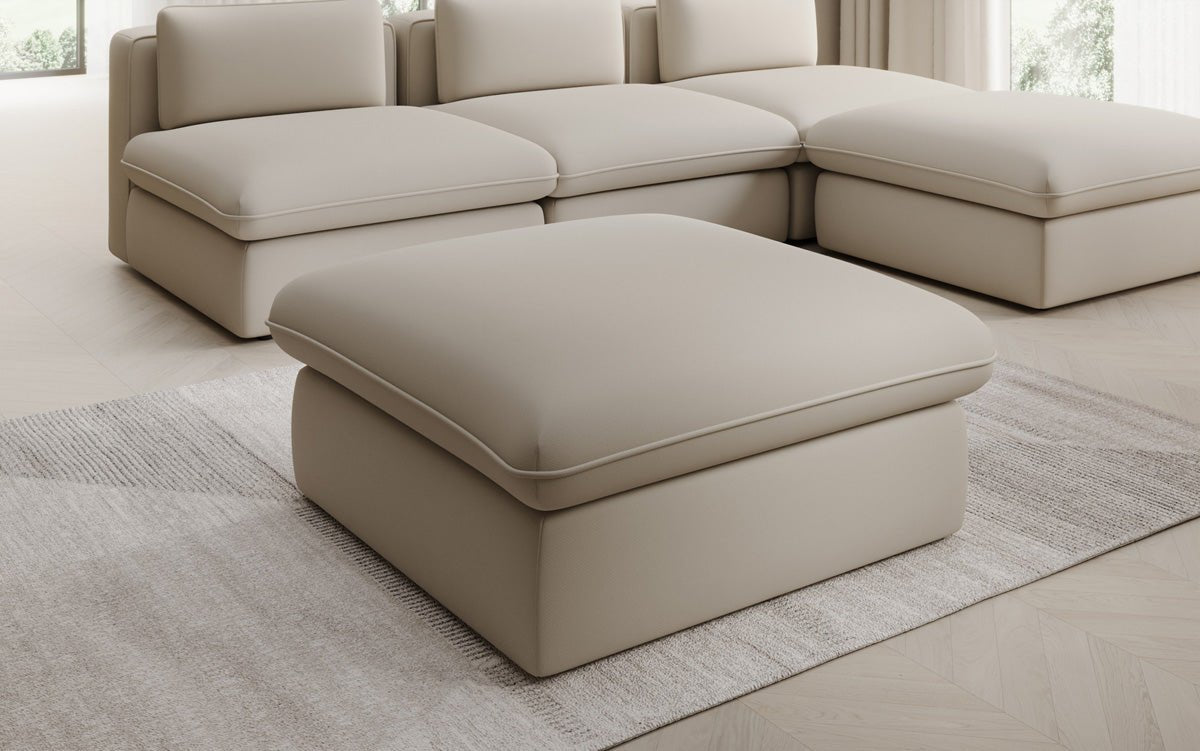 Beistellhocker Cuddle in Stoff 90x90cm