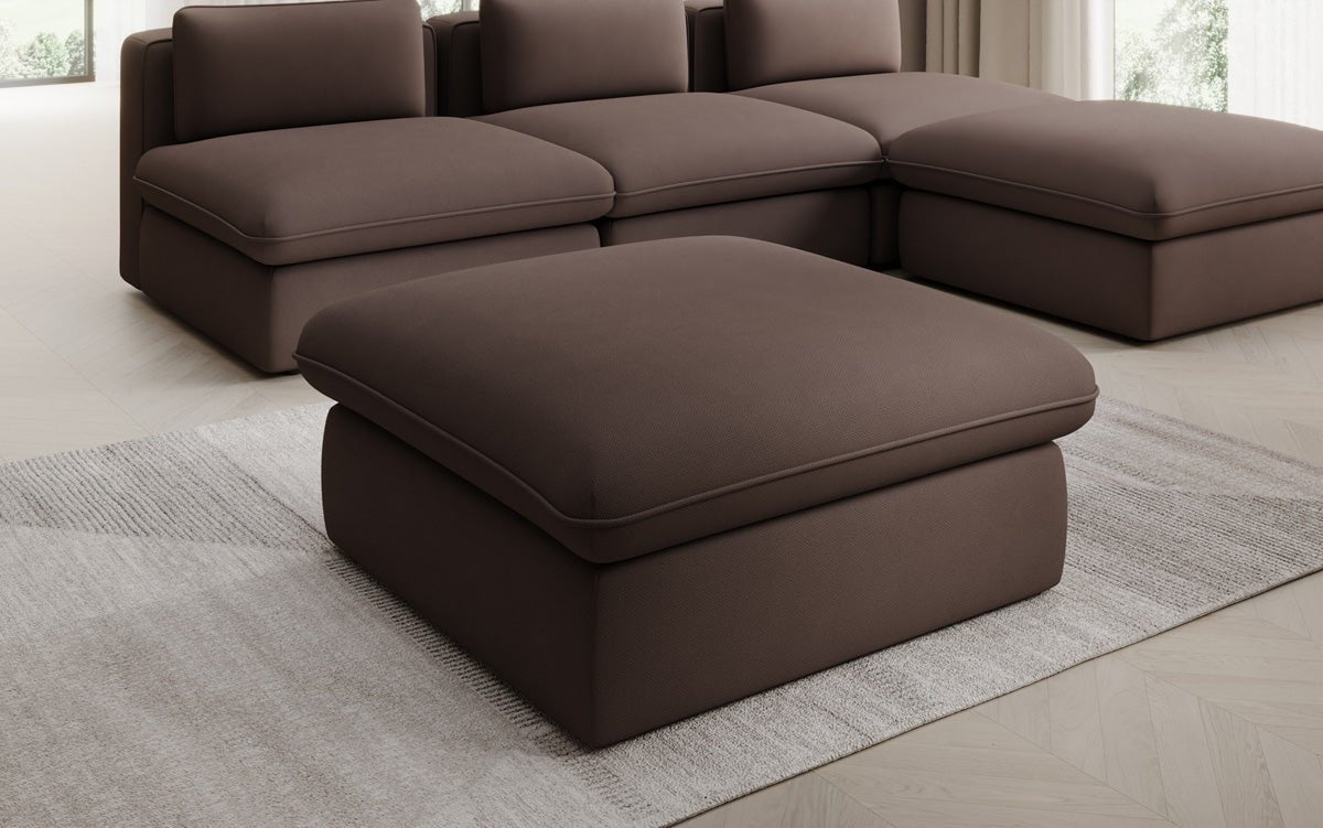 Beistellhocker Cuddle in Stoff 90x90cm