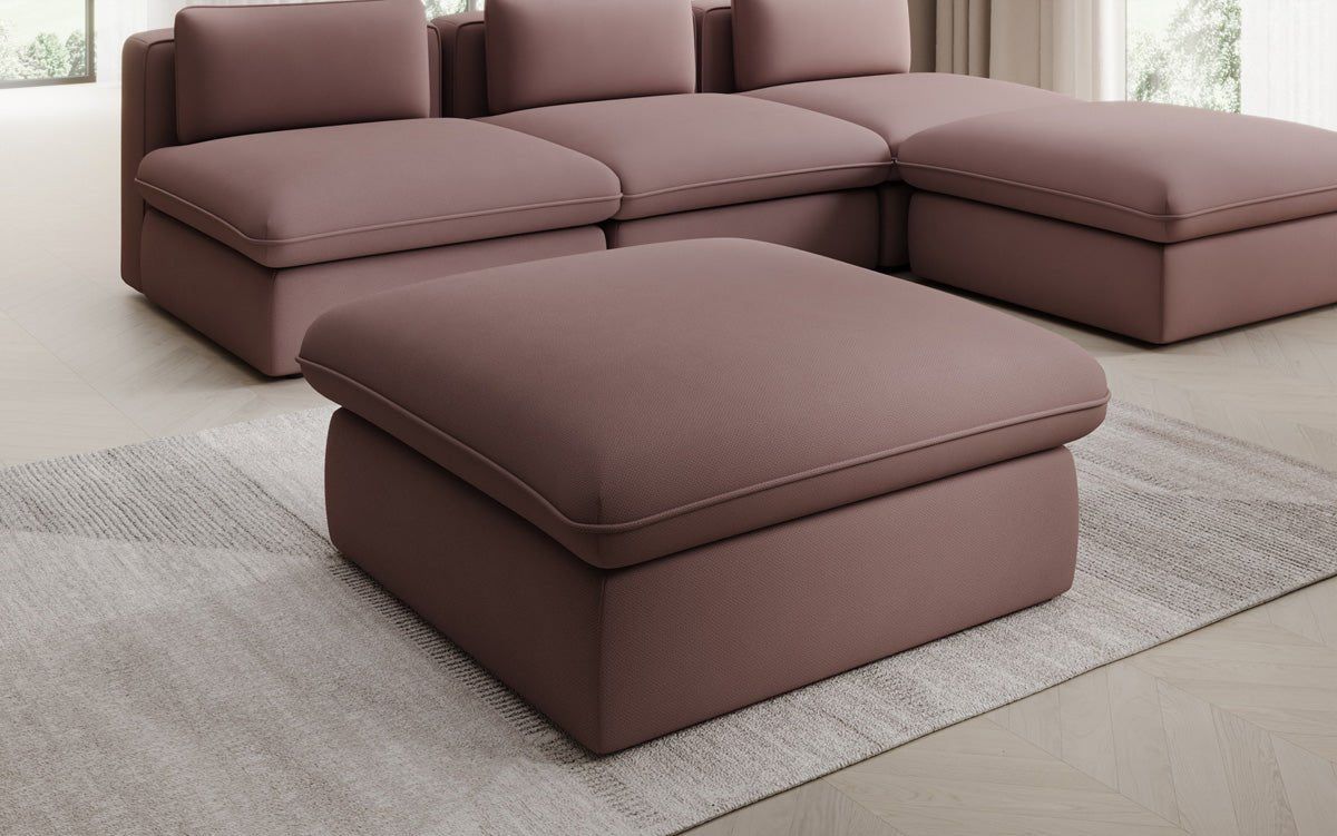 Beistellhocker Cuddle in Stoff 90x90cm