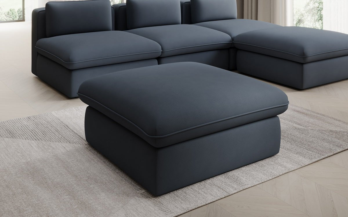 Beistellhocker Cuddle in Stoff 90x90cm