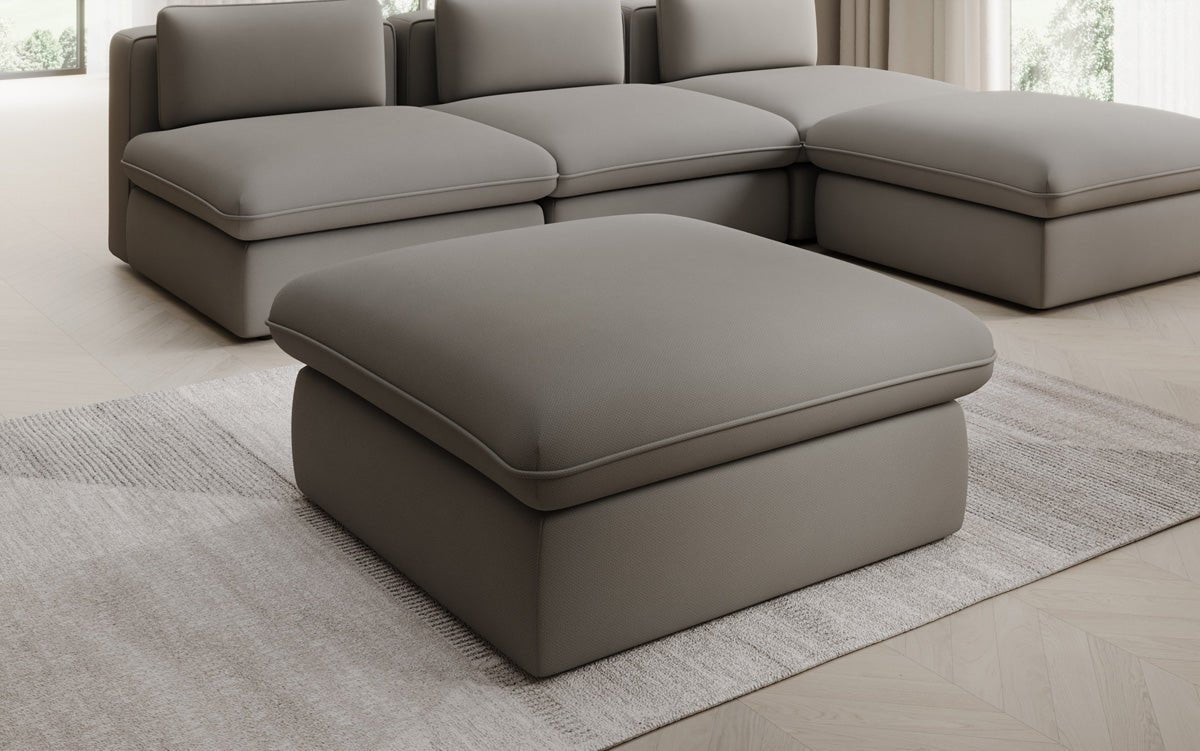 Beistellhocker Cuddle in Stoff 90x90cm
