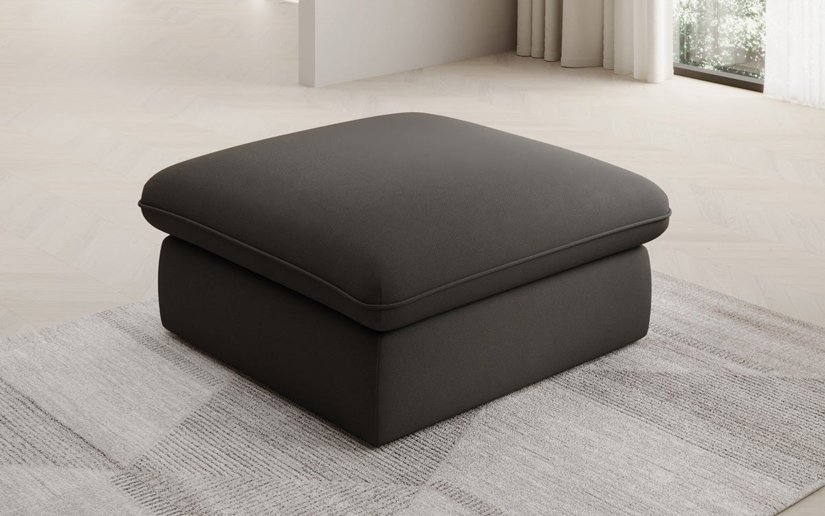 Beistellhocker Cuddle in Stoff 90x90cm