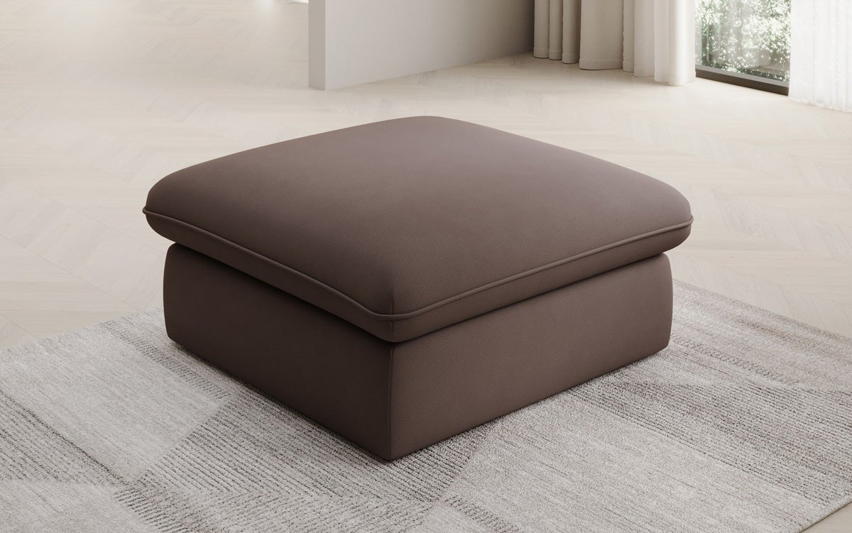 Beistellhocker Cuddle in Stoff 90x90cm