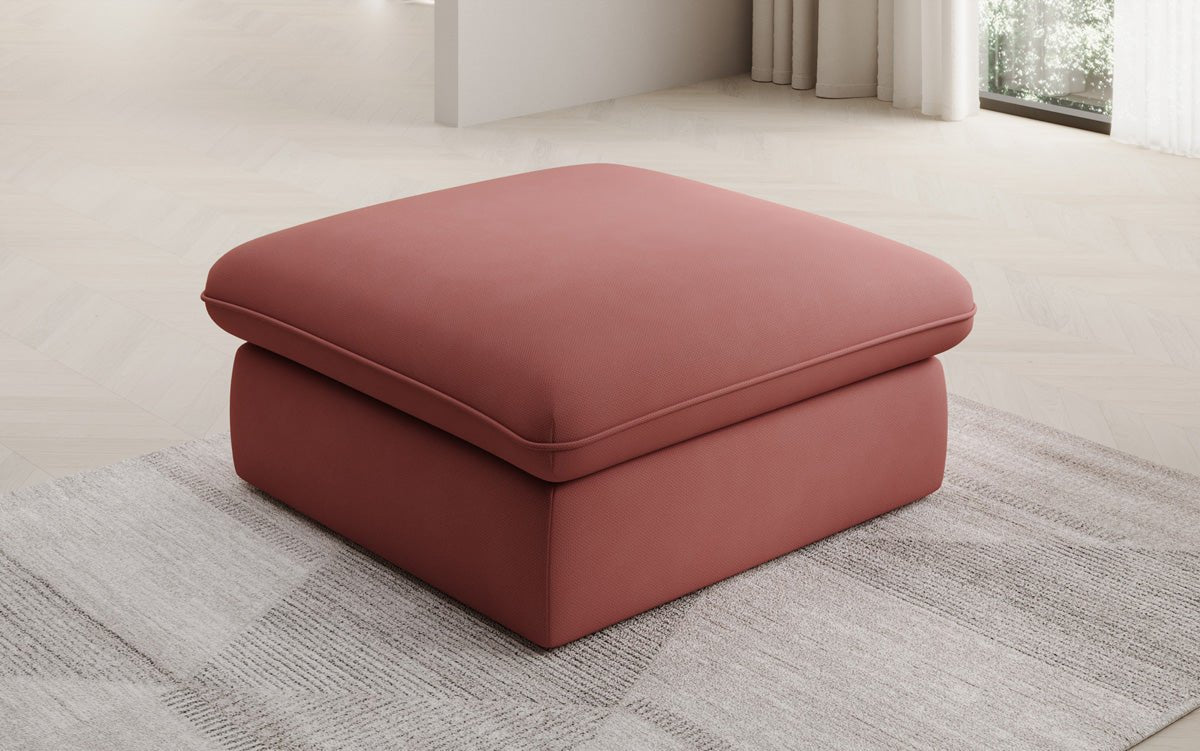 Beistellhocker Cuddle in Stoff 90x90cm