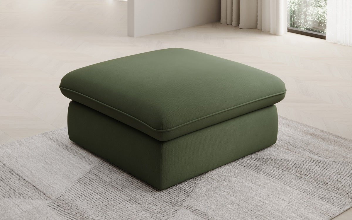 Beistellhocker Cuddle in Stoff 90x90cm