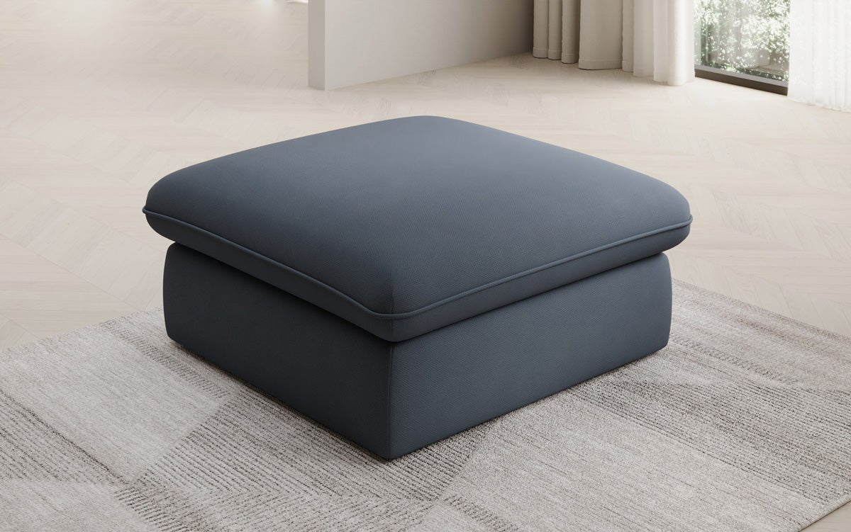 Beistellhocker Cuddle in Stoff 90x90cm