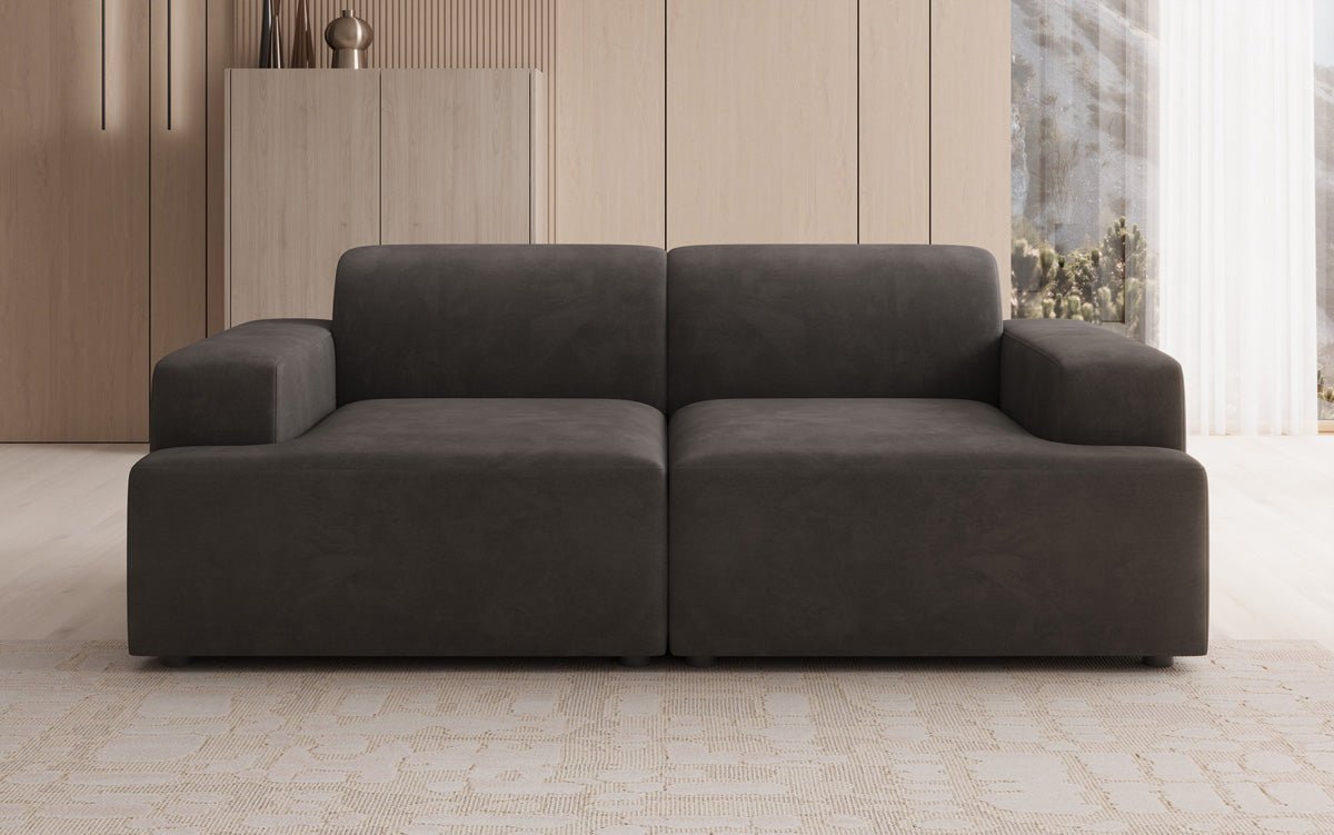 Designer 2 Sitzer Sofa Monza in Samt