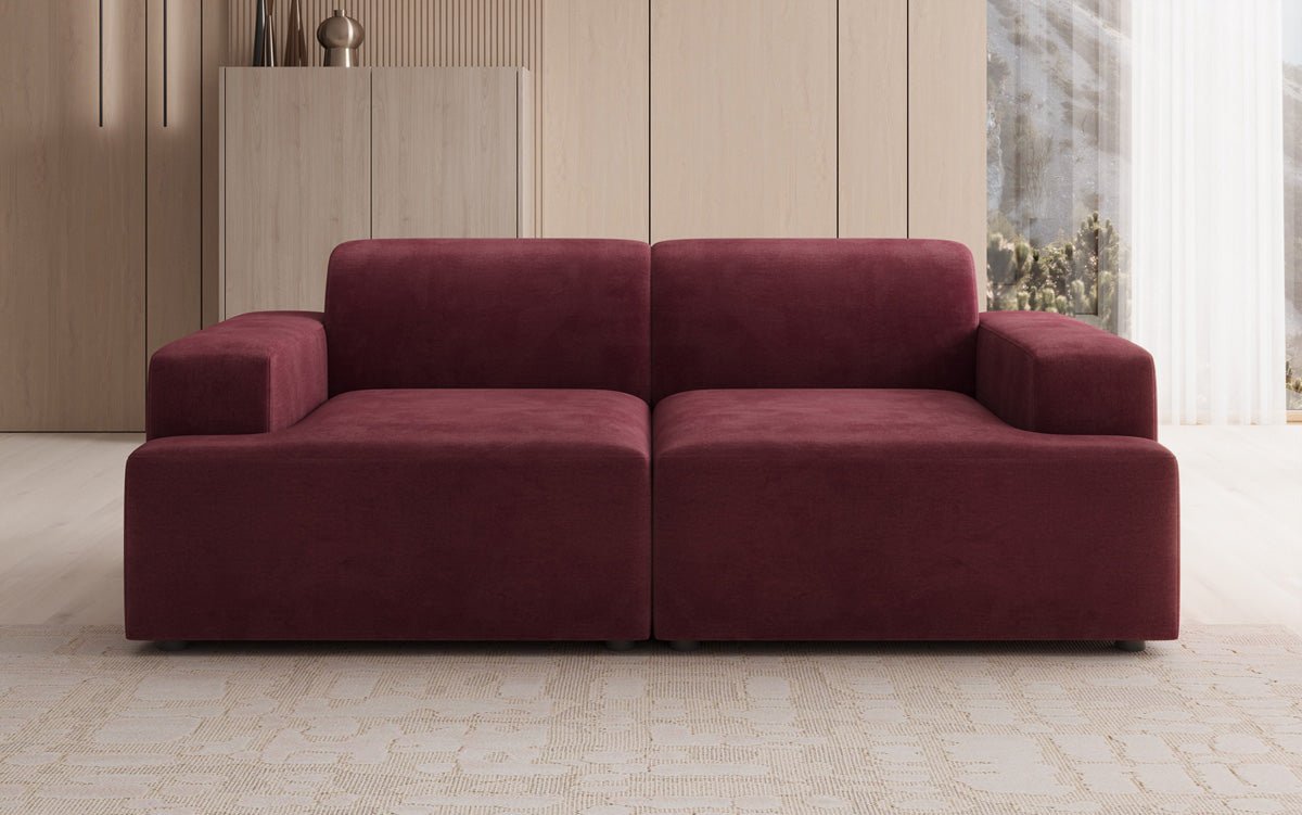 Designer 2 Sitzer Sofa Monza in Samt