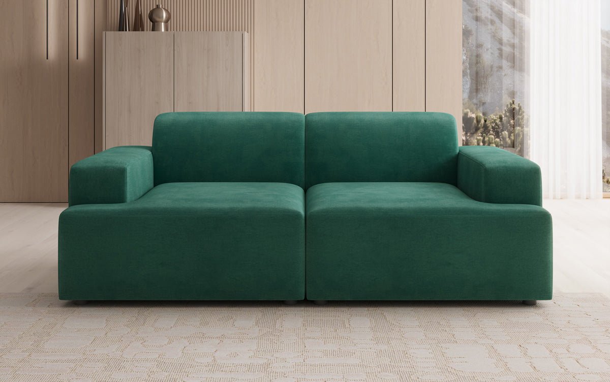 Designer 2 Sitzer Sofa Monza in Samt
