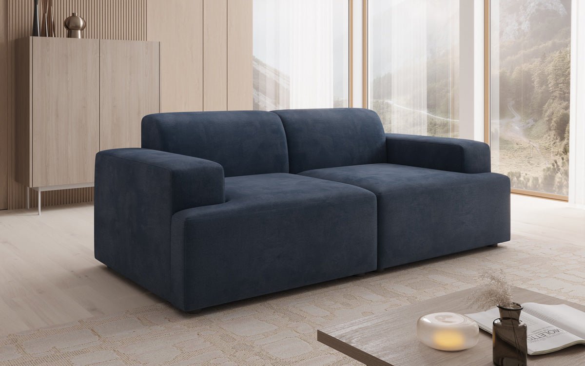 Designer 2 Sitzer Sofa Monza in Samt