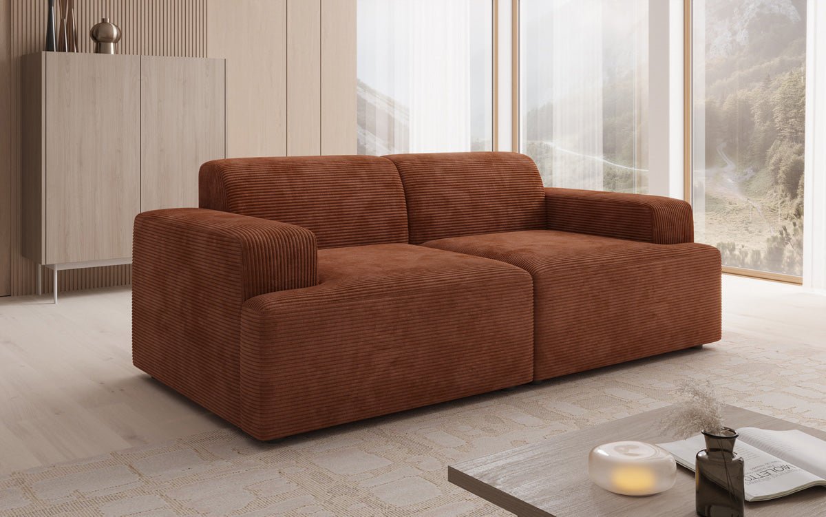 Designer 2 Sitzer Sofa Monza in Cord