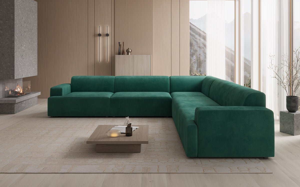 Designer Sofa Monza Wohnlandschaft L XXL in Samt