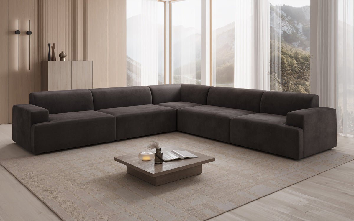 Designer Sofa Monza Wohnlandschaft L XXL in Samt