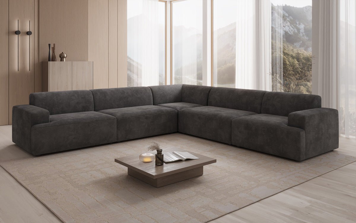 Designer Sofa Monza Wohnlandschaft L XXL in Cord