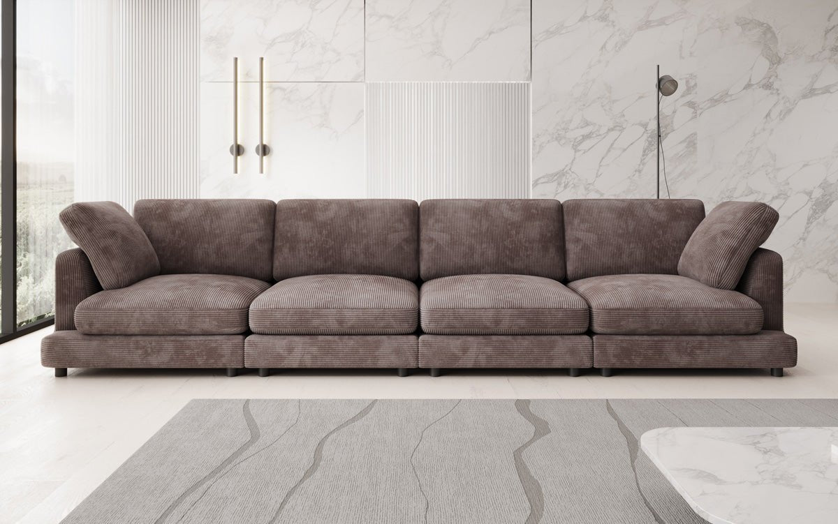 Designer 4 Sitzer Sofa Thalessa in Cord