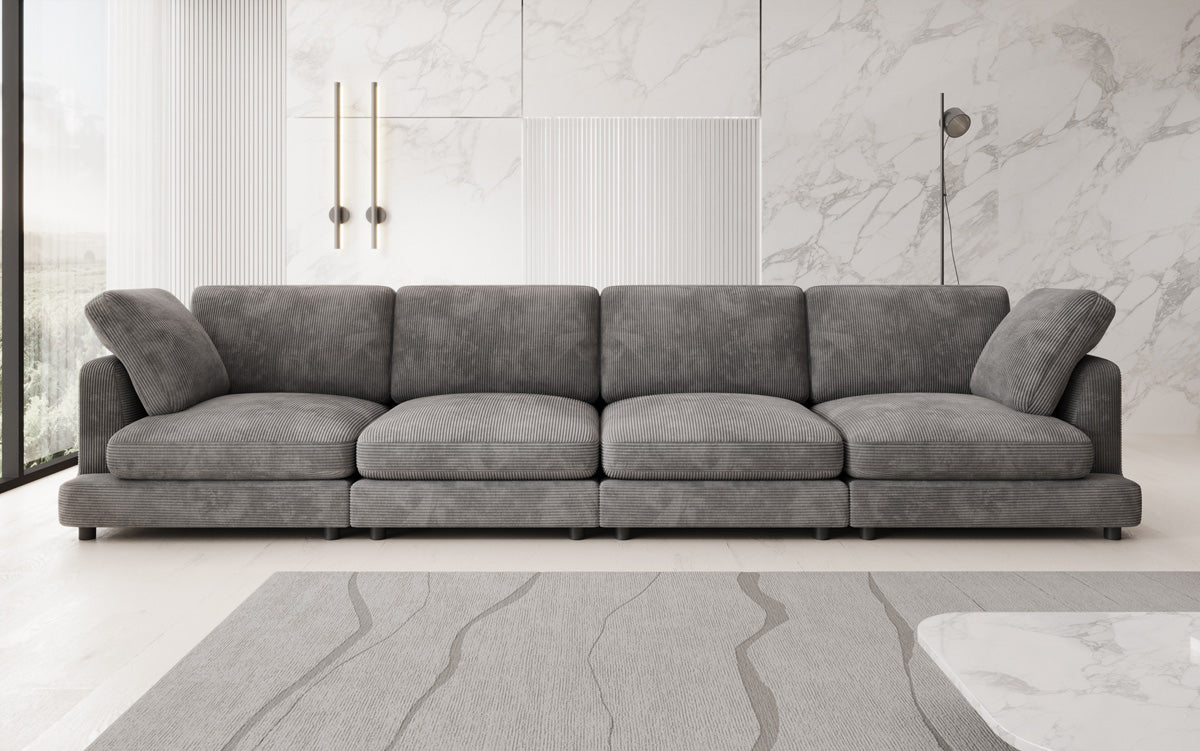 Designer 4 Sitzer Sofa Thalessa in Cord