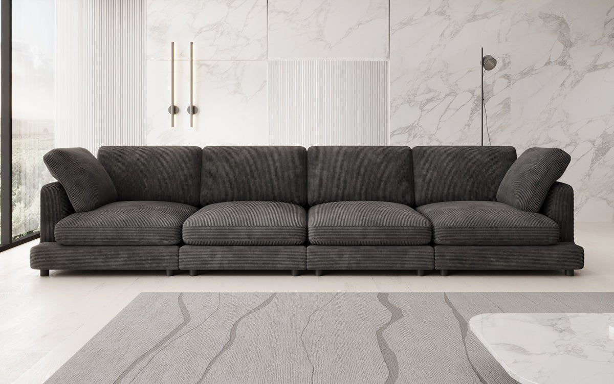 Designer 4 Sitzer Sofa Thalessa in Cord
