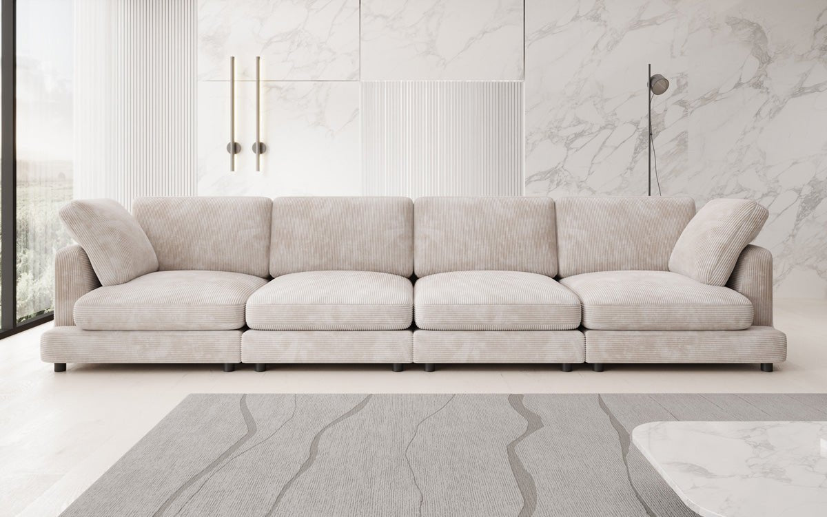 Designer 4 Sitzer Sofa Thalessa in Cord