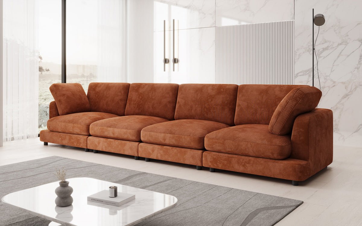 Designer 4 Sitzer Sofa Thalessa in Cord