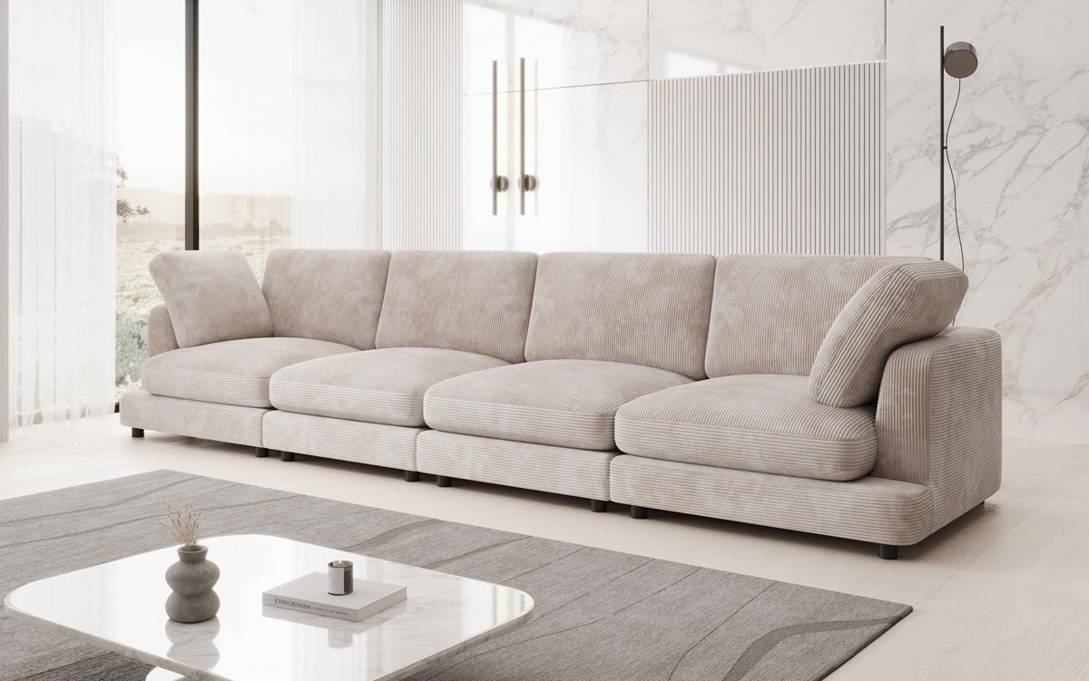 Designer 4 Sitzer Sofa Thalessa in Cord