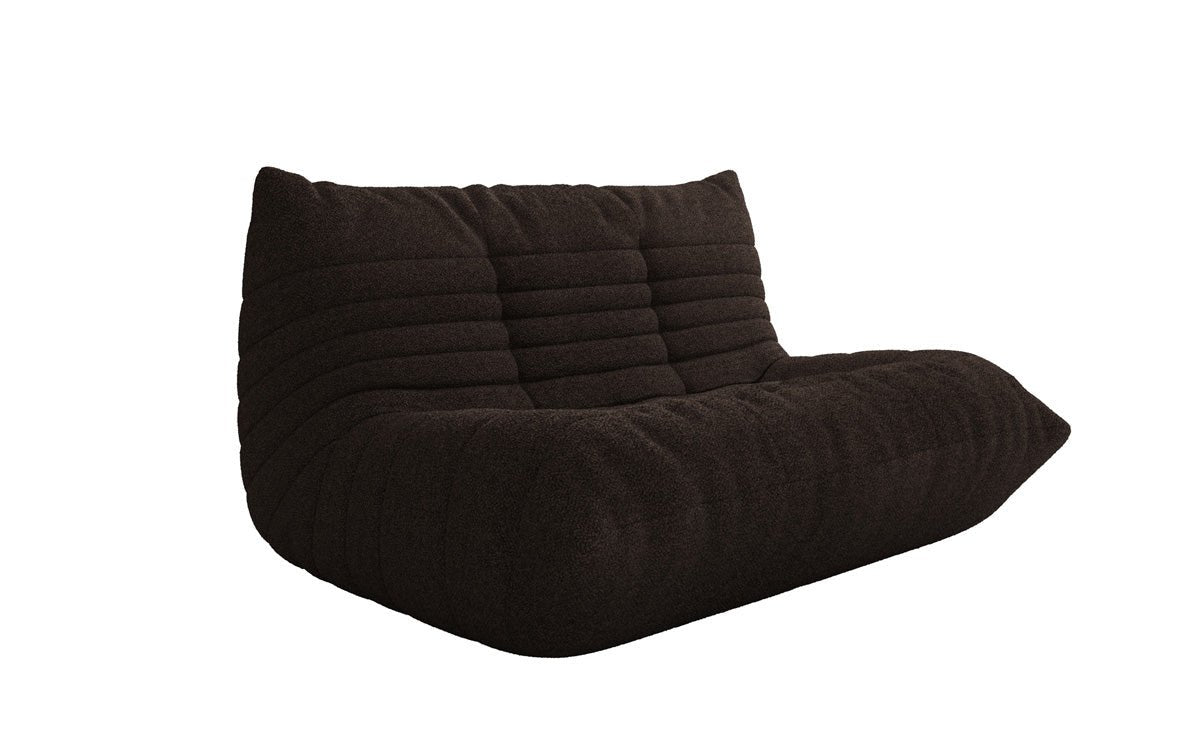 Designer 2 Sitzer Sofa Calmo in Teddy Bouclé