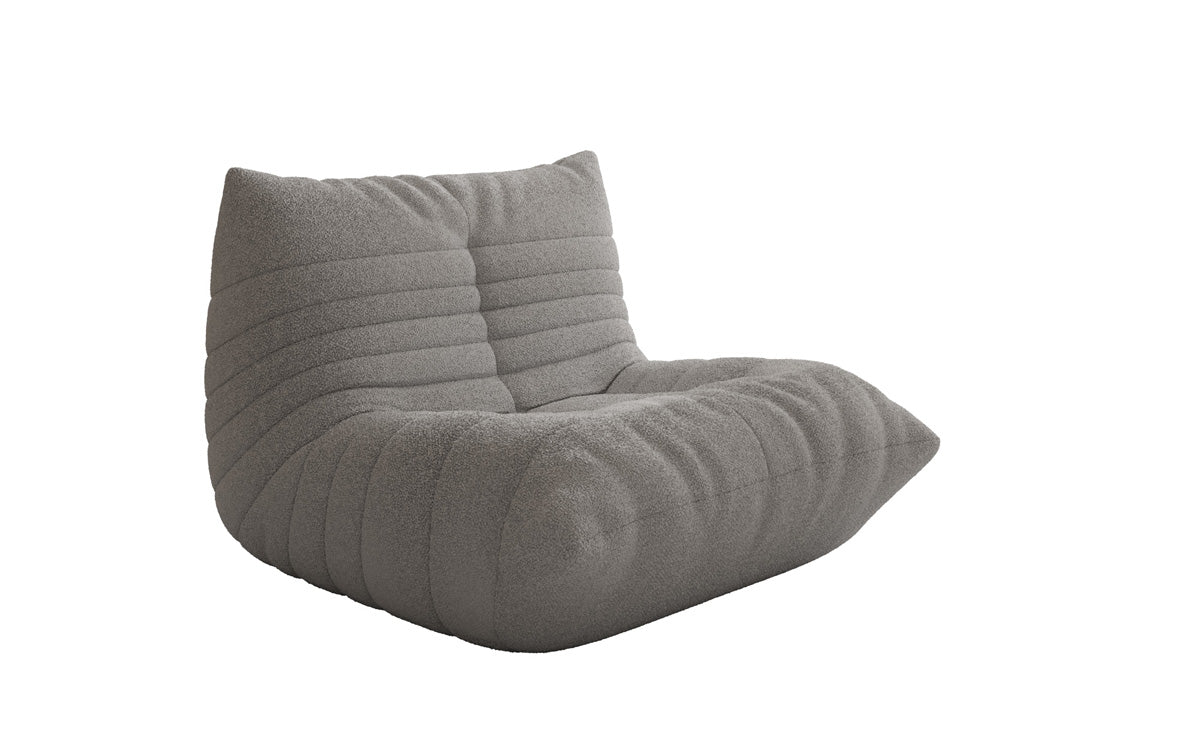 Designer Sofa-Sessel Calmo in Teddy Bouclé